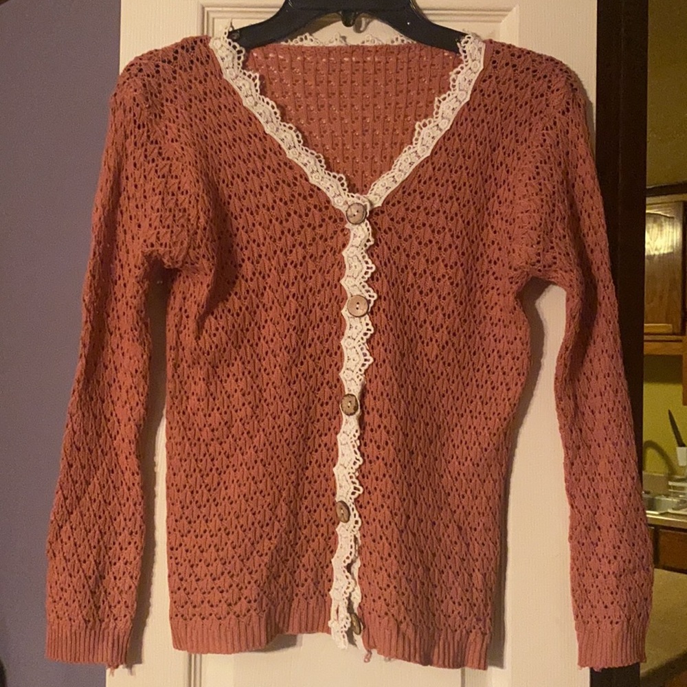 Pink knitted Cardigan